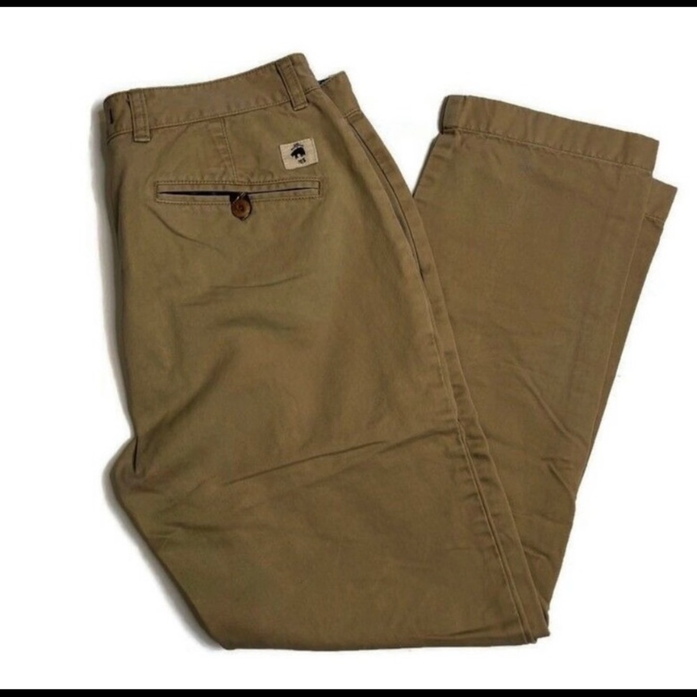 Brooks Brothers Tan Chino Cotton Straight Leg Pant